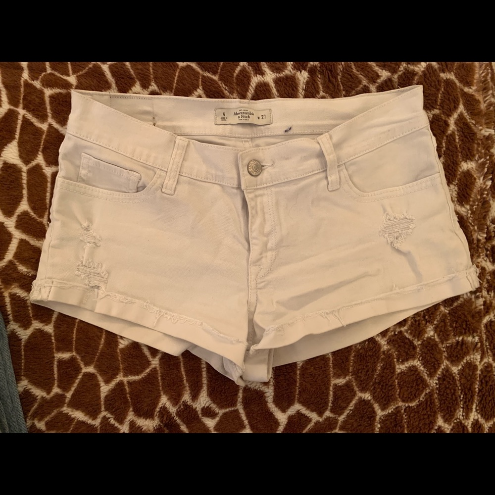 White Jean shorts